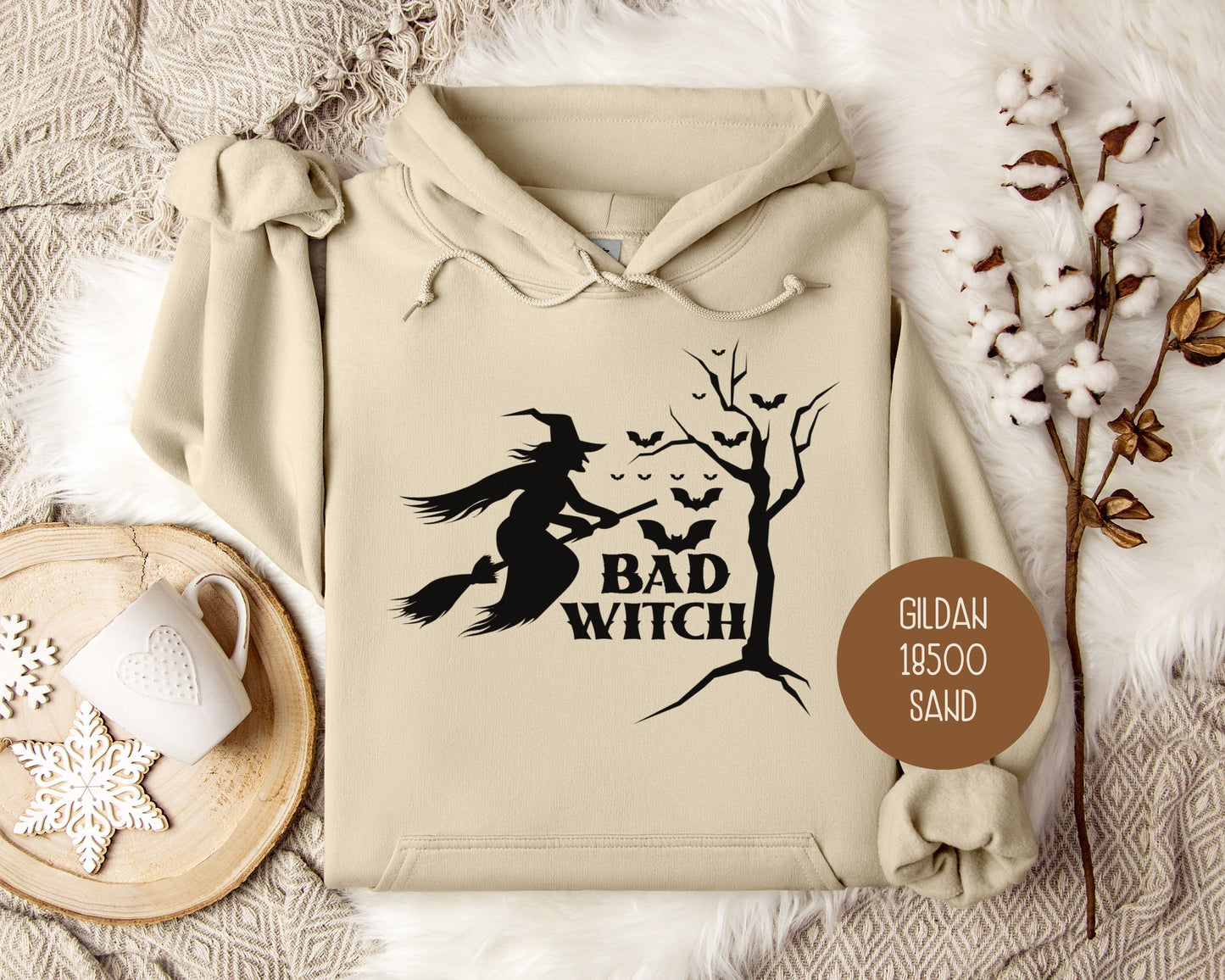 Bad Witch Halloween Bat Hoodie