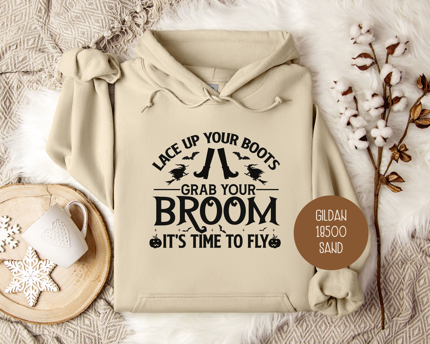 It's Time To  Fly Witches Broom Only Hoodie