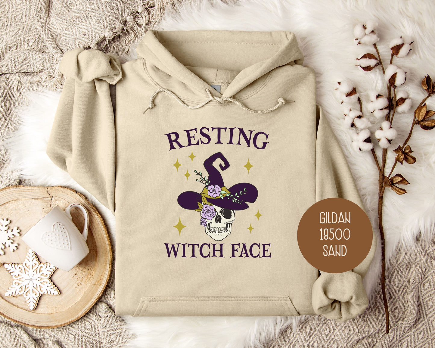 Resting Witch Face Halloween Hoodie