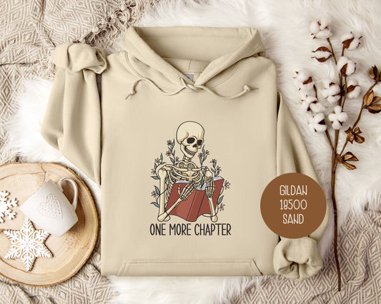 One More Chapter Skeleton Reading Hoodie