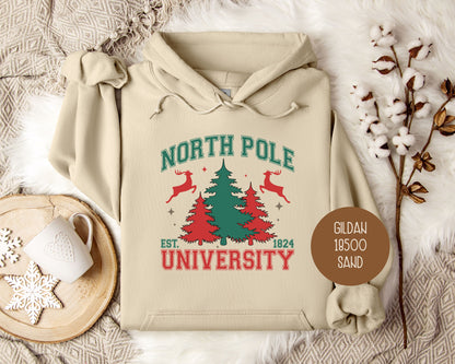 North Pole University Christmas Hoodie