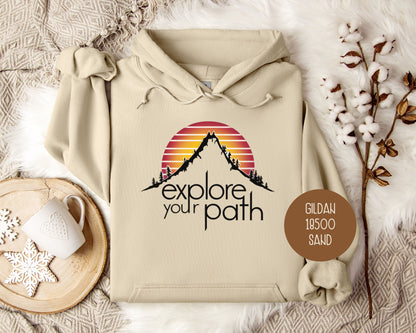 Explore Your Path Vintage Hiking Hoodie