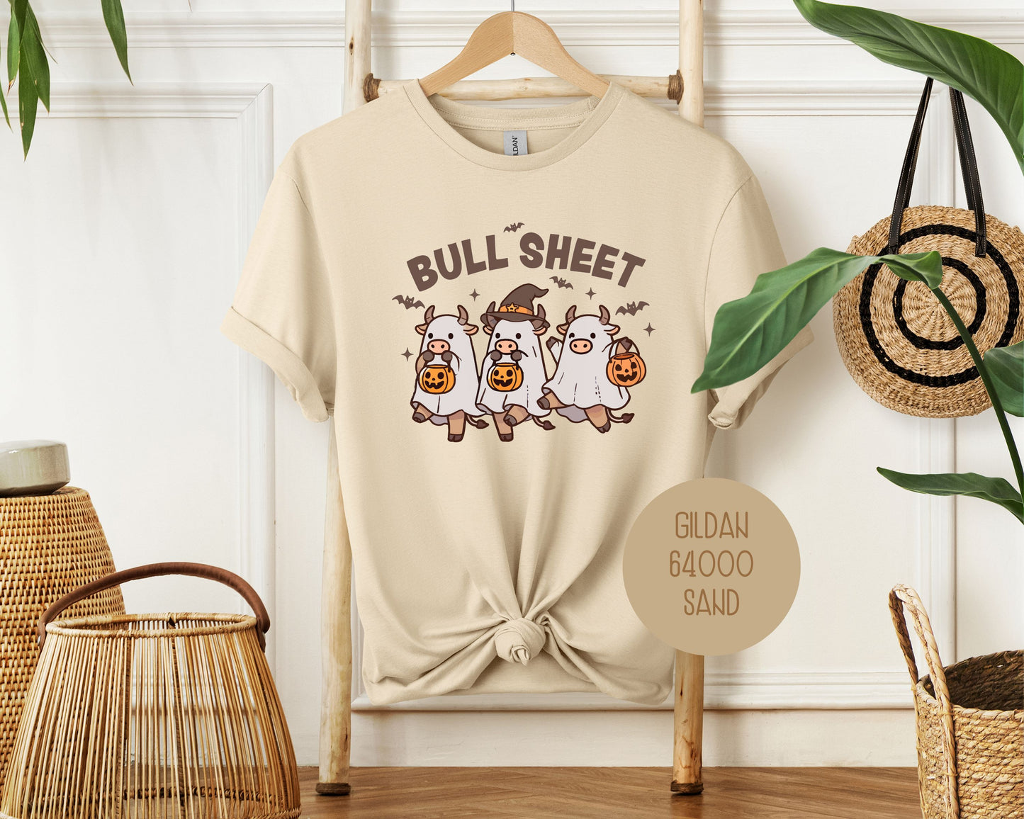 Bull Sheet Cute Ghost Cow Shirt