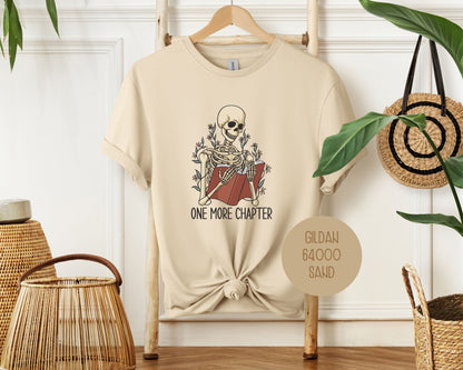 One More Chapter Skeleton Reading Shirt