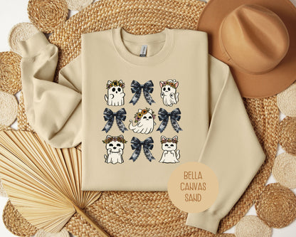Ghost Cat Coquette Sweatshirt