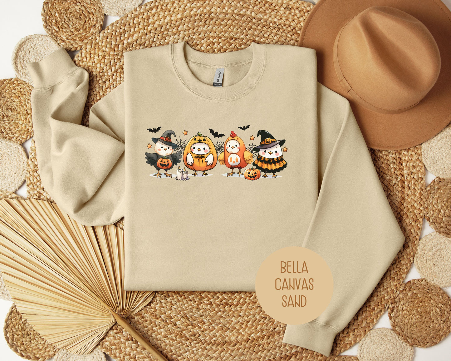 Chickens in Halloween Costumes Sweatshirt