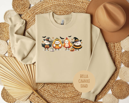 Chickens in Halloween Costumes Sweatshirt