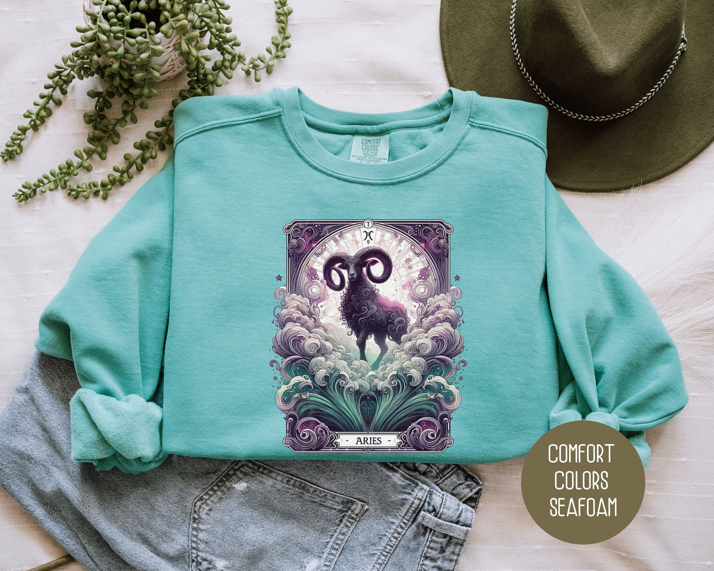 Aries Zodiac Comfort Colors Sweatshirt