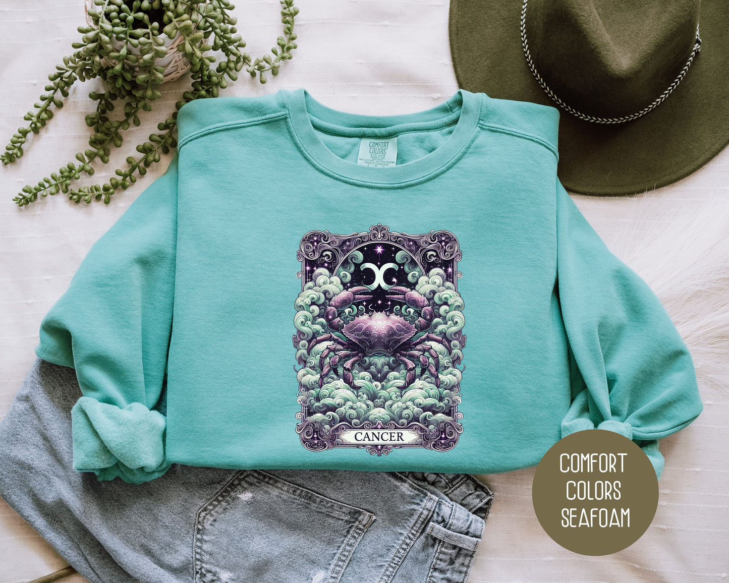 Cancer Zodiac Comfort Colors Sweatshirt