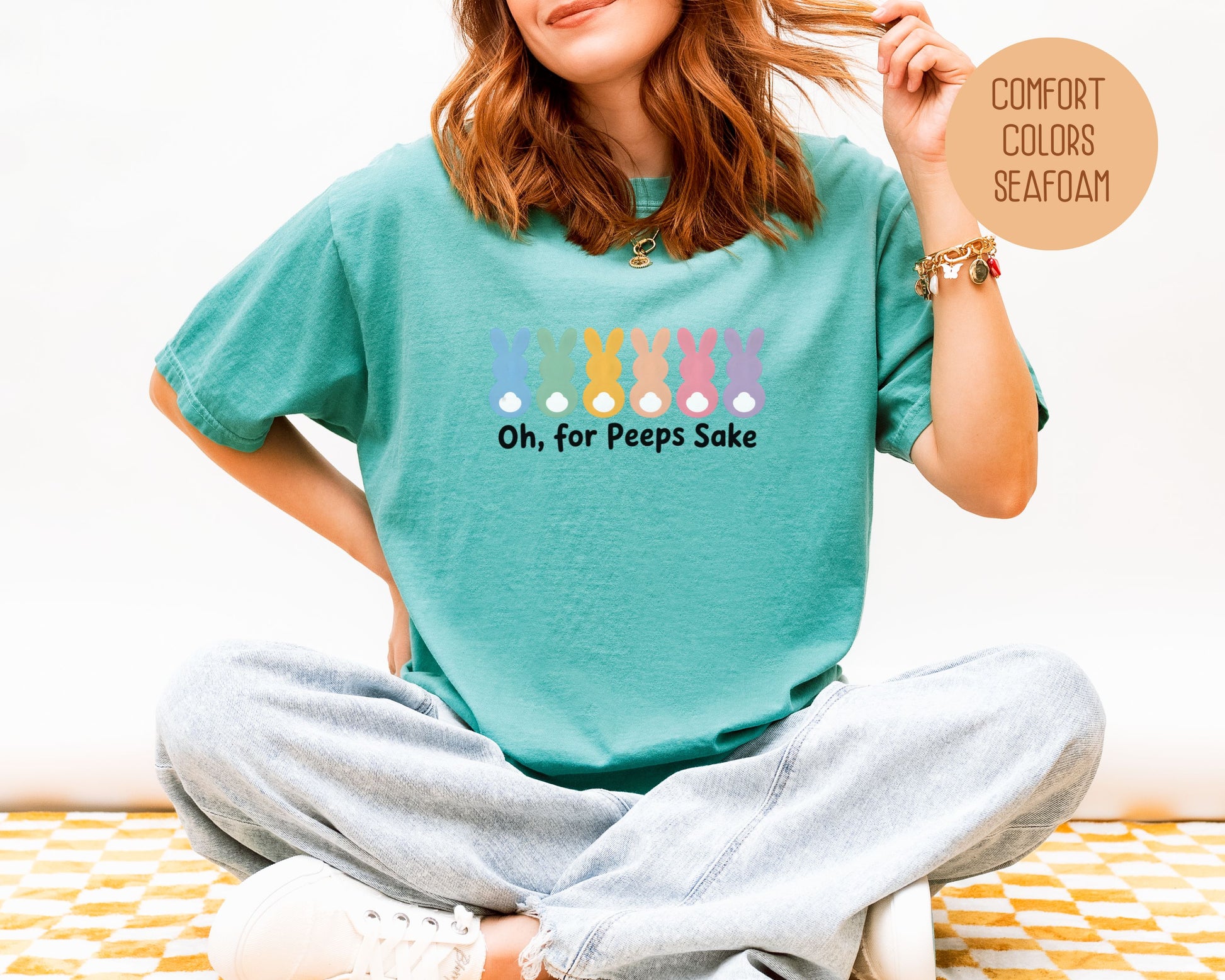 Oh For Peeps Sake Comfort Colors Shirt T-Shirt  CreativeSpecialTs