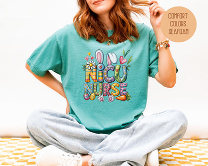 NICU Easter Nurse Comfort Colors Shirt T-Shirt  CreativeSpecialTs