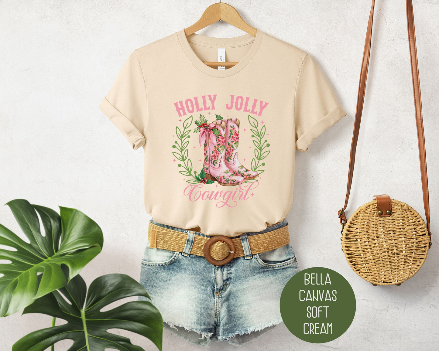 Holly Jolly Cowgirl Western Christmas Shirt