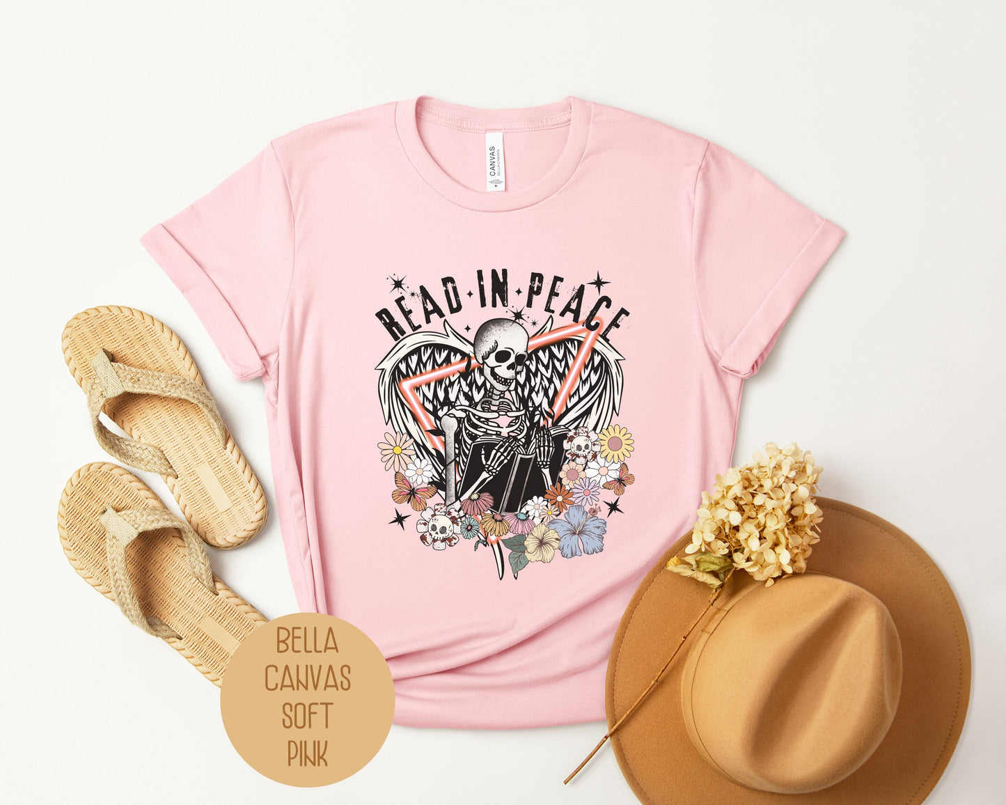 Read in Peace Tarot Card Skeleton Shirt