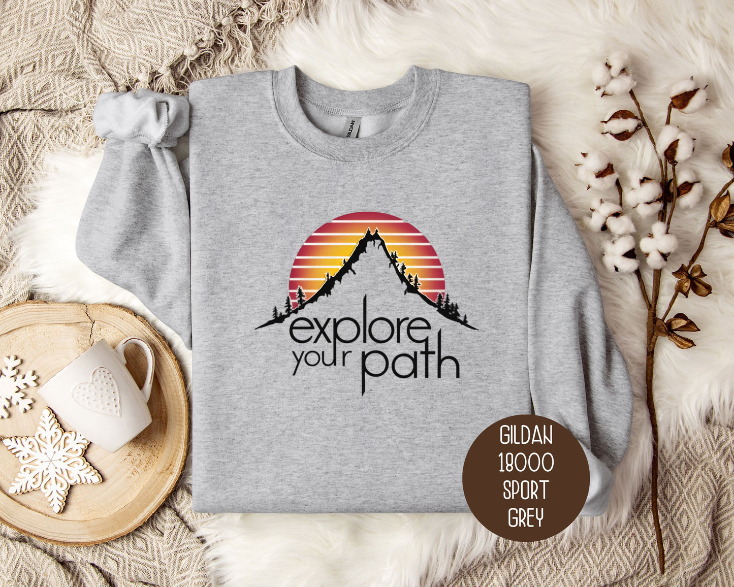Explore Your Path Vintage Hiking Sweatshirt