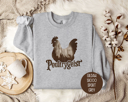 Poultrygeist Chicken Lover Retro Halloween Sweatshirt