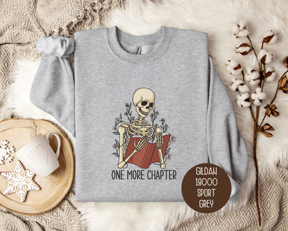 One More Chapter Skeleton Reading Sweatshirt