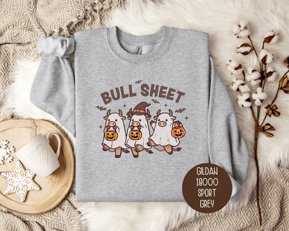 Bull Sheet Cute Ghost Cow Sweatshirt