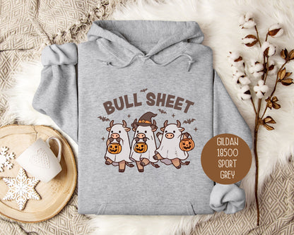 Bull Sheet Cute Ghost Cow Hoodie