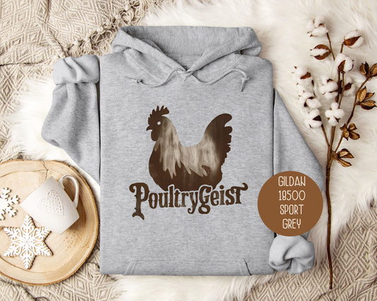 Poultrygeist Chicken Lover Retro Halloween Hoodie