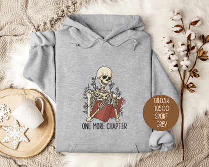 One More Chapter Skeleton Reading Hoodie