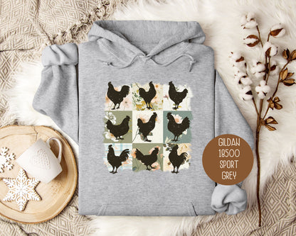 Cute Boho Chickens Hoodie