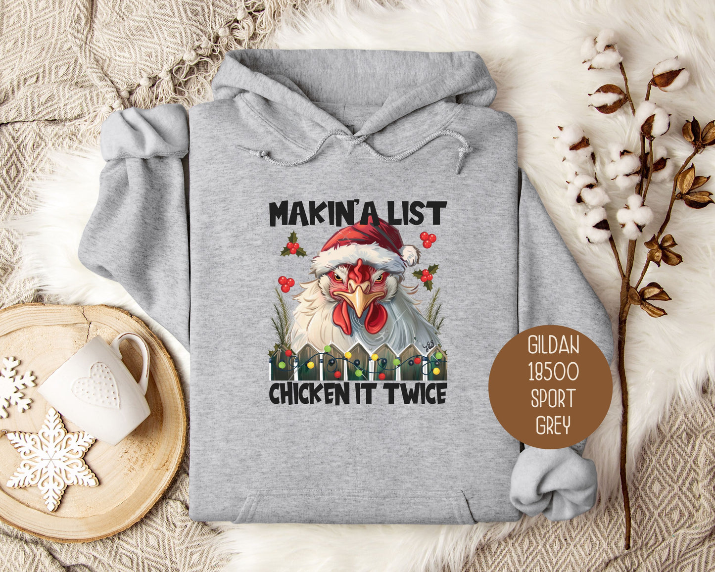 Making a List Chicken It Twice Hoodie