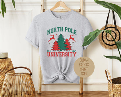 North Pole University Christmas Shirt