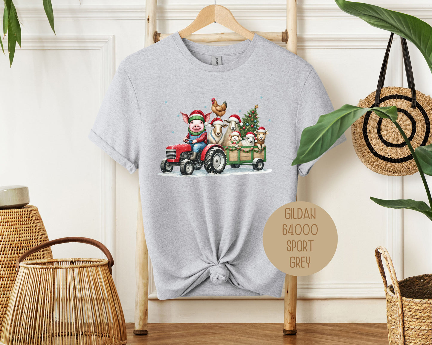 Country Farm Tractor Christmas Shirt