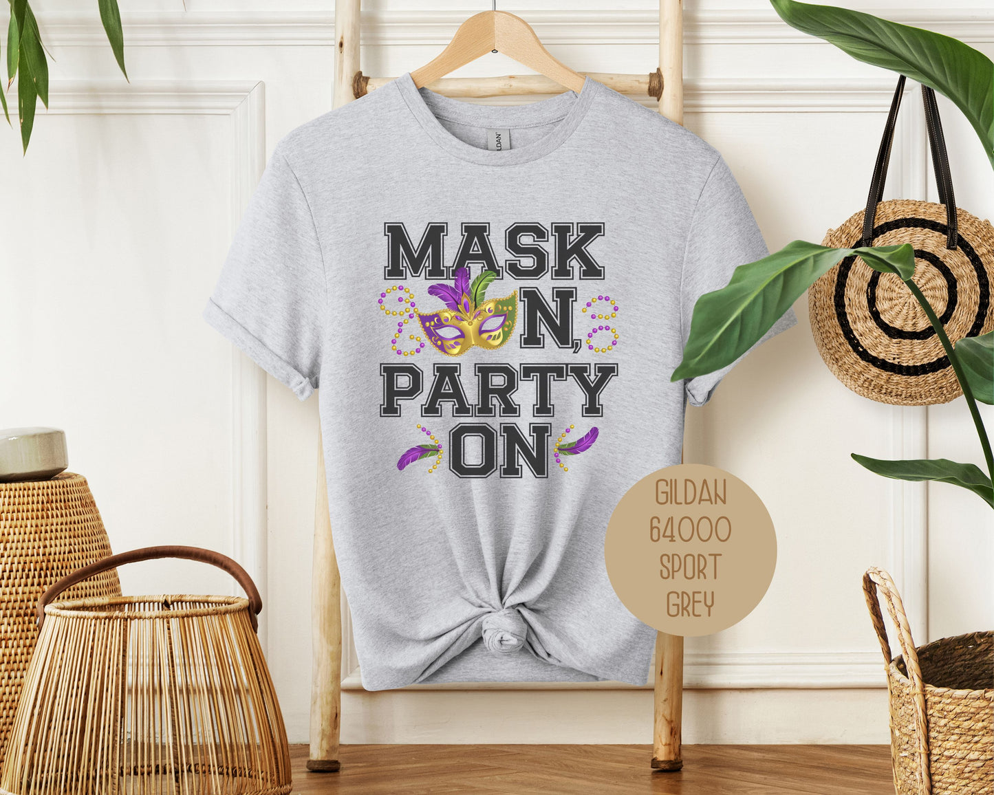 Mask On Party On Mardi Gras Shirt