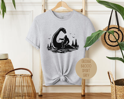 Bigfoot Riding Nessie Shirt