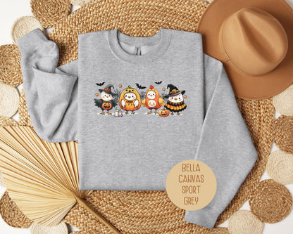 Chickens in Halloween Costumes Sweatshirt