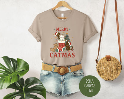 Merry Catmas Cute Christmas Cat Lover Shirt