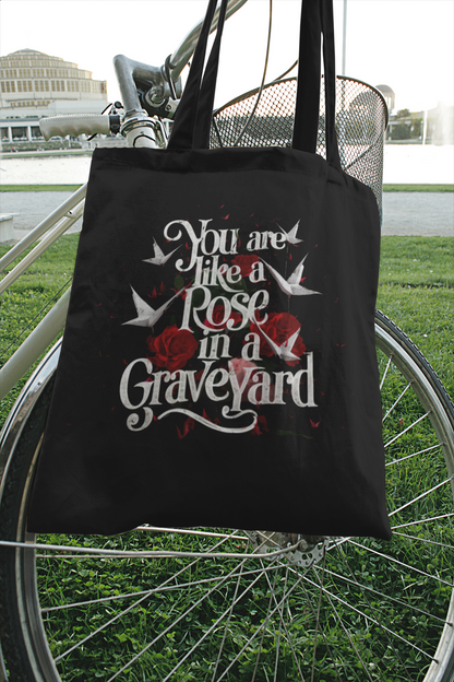 You Are Like a Rose in a Graveyard Dramione Canvas Tote Bag