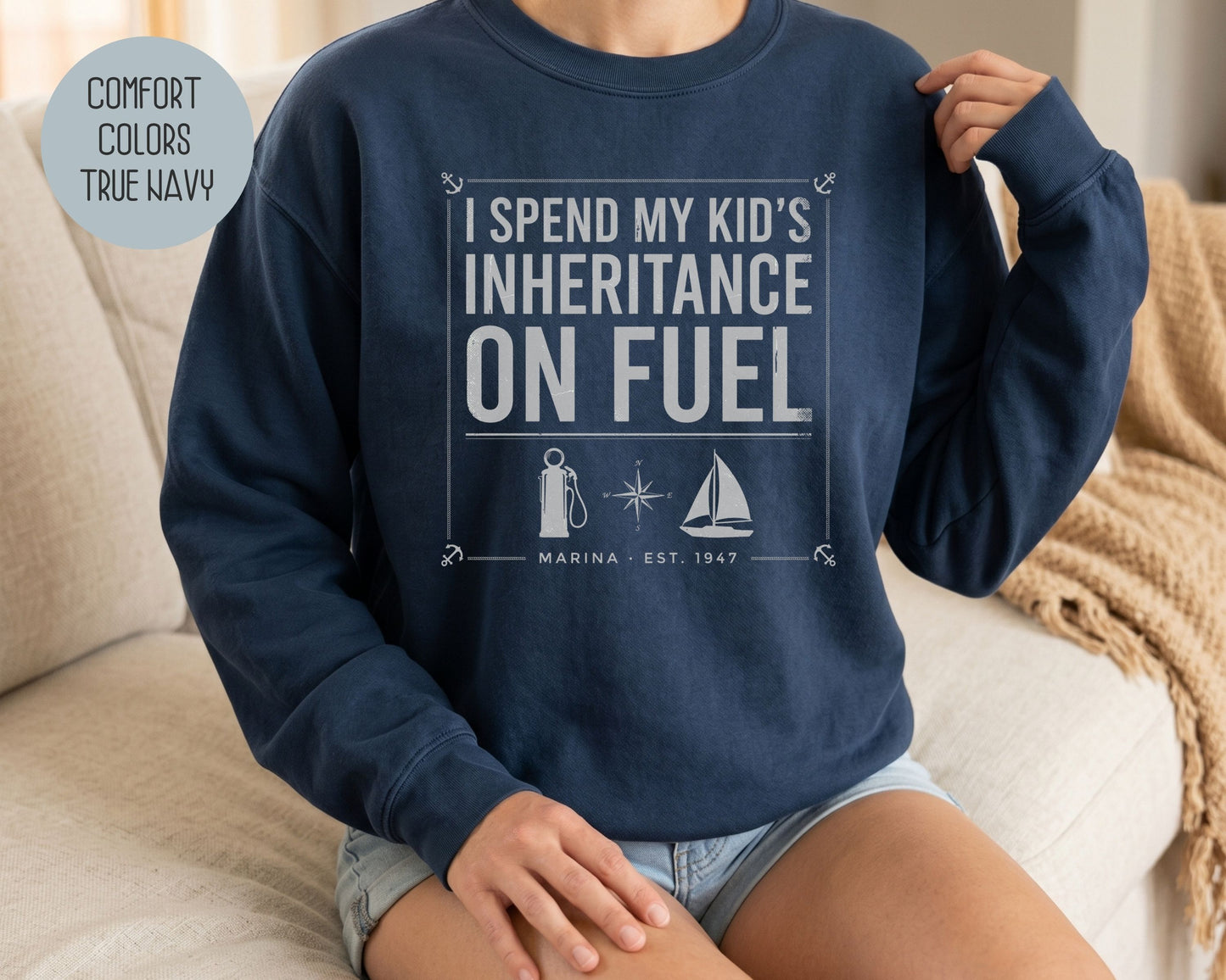 I Spend My Kids Inheritance on Fuel Comfort Colors Sweatshirt Sweatshirt  CreativeSpecialTs