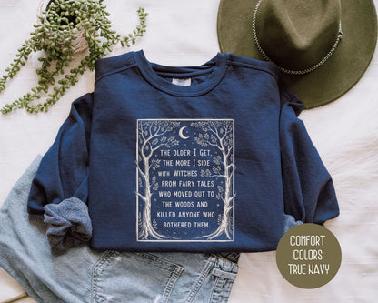 Side with Witches from Fairy Tales Comfort Colors Sweatshirt Sweatshirt  CreativeSpecialTs