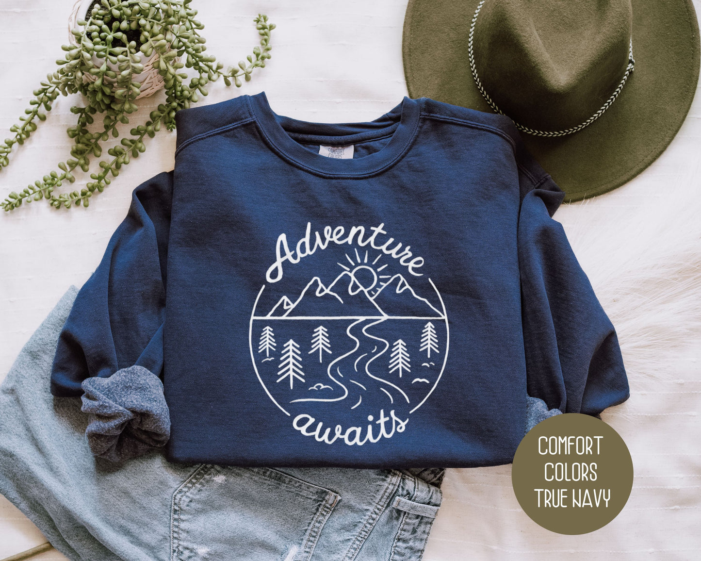 Adventure Awaits Comfort Colors Sweatshirt