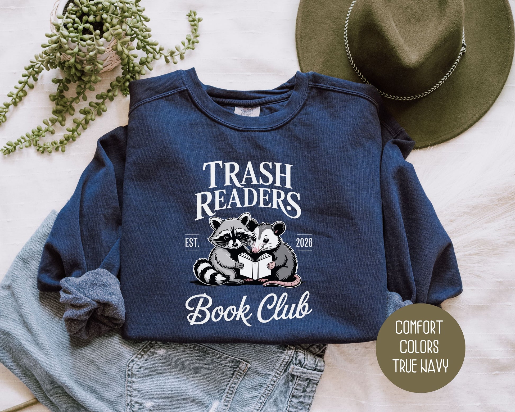 Trash Readers Book Club Comfort Colors Sweatshirt Sweatshirt  CreativeSpecialTs
