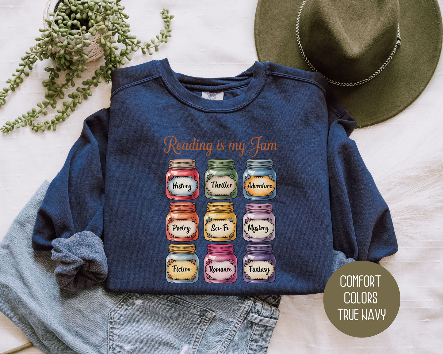 Reading is My Jam Comfort Colors Sweatshirt