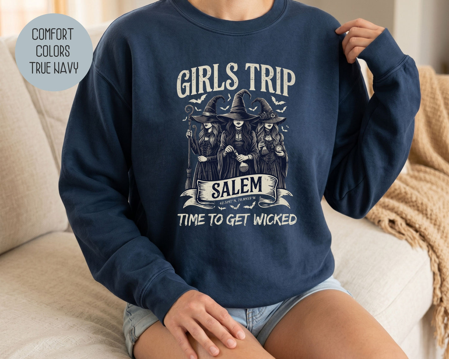 Salem Girls Trip Comfort Colors Sweatshirt Sweatshirt  CreativeSpecialTs