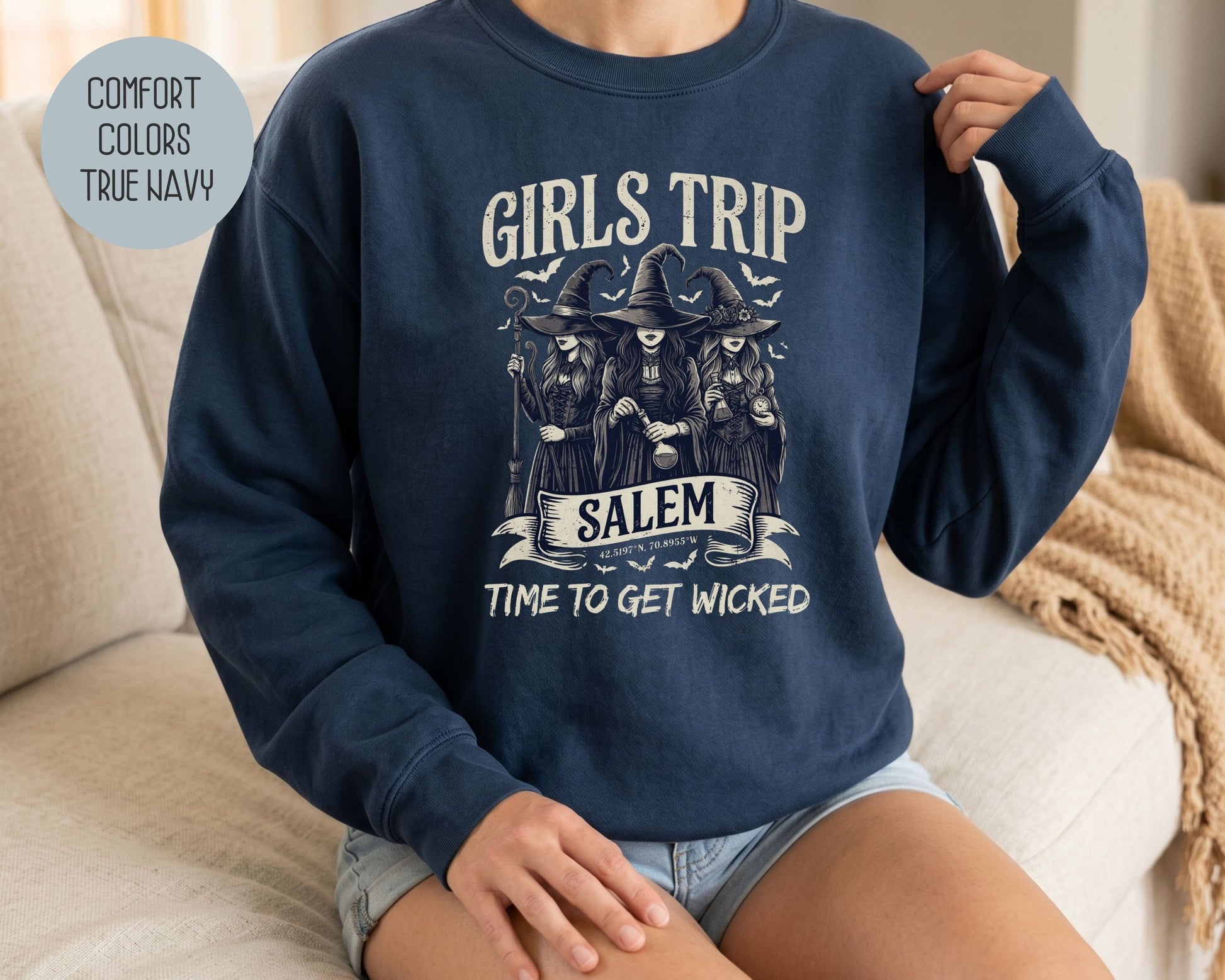 Salem Girls Trip Comfort Colors Sweatshirt Sweatshirt  CreativeSpecialTs