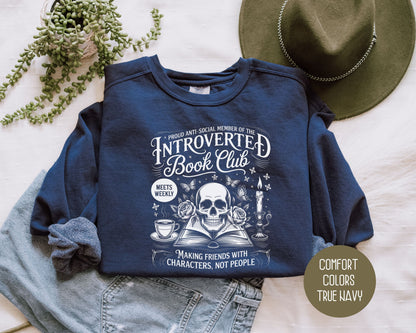 Anti-Social Member of Introverted Book Club Comfort Colors Sweatshirt
