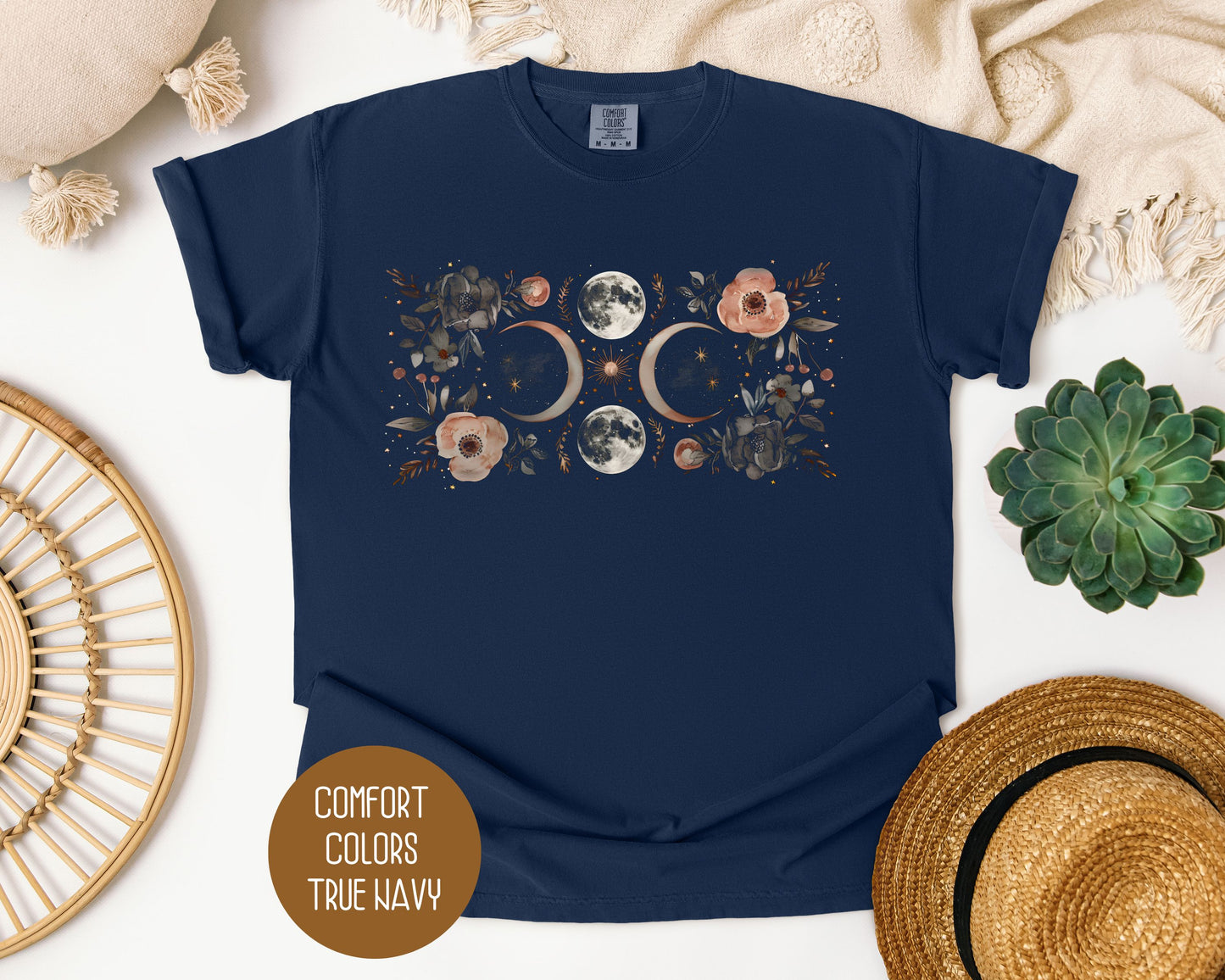 Celestial Lunar Phase Comfort Colors Shirt