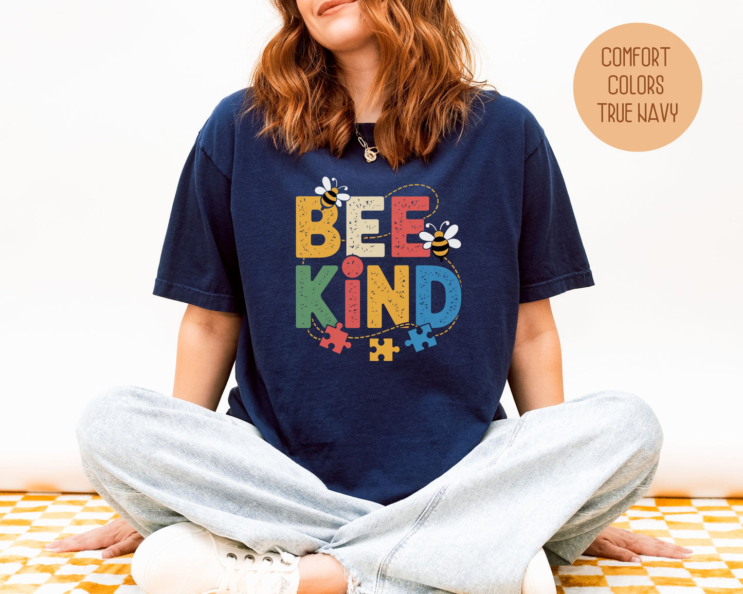 Bee Kind Autism Awareness Comfort Colors Shirt