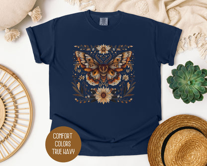 Mystic Bohemian Sunflower Moth Shirt