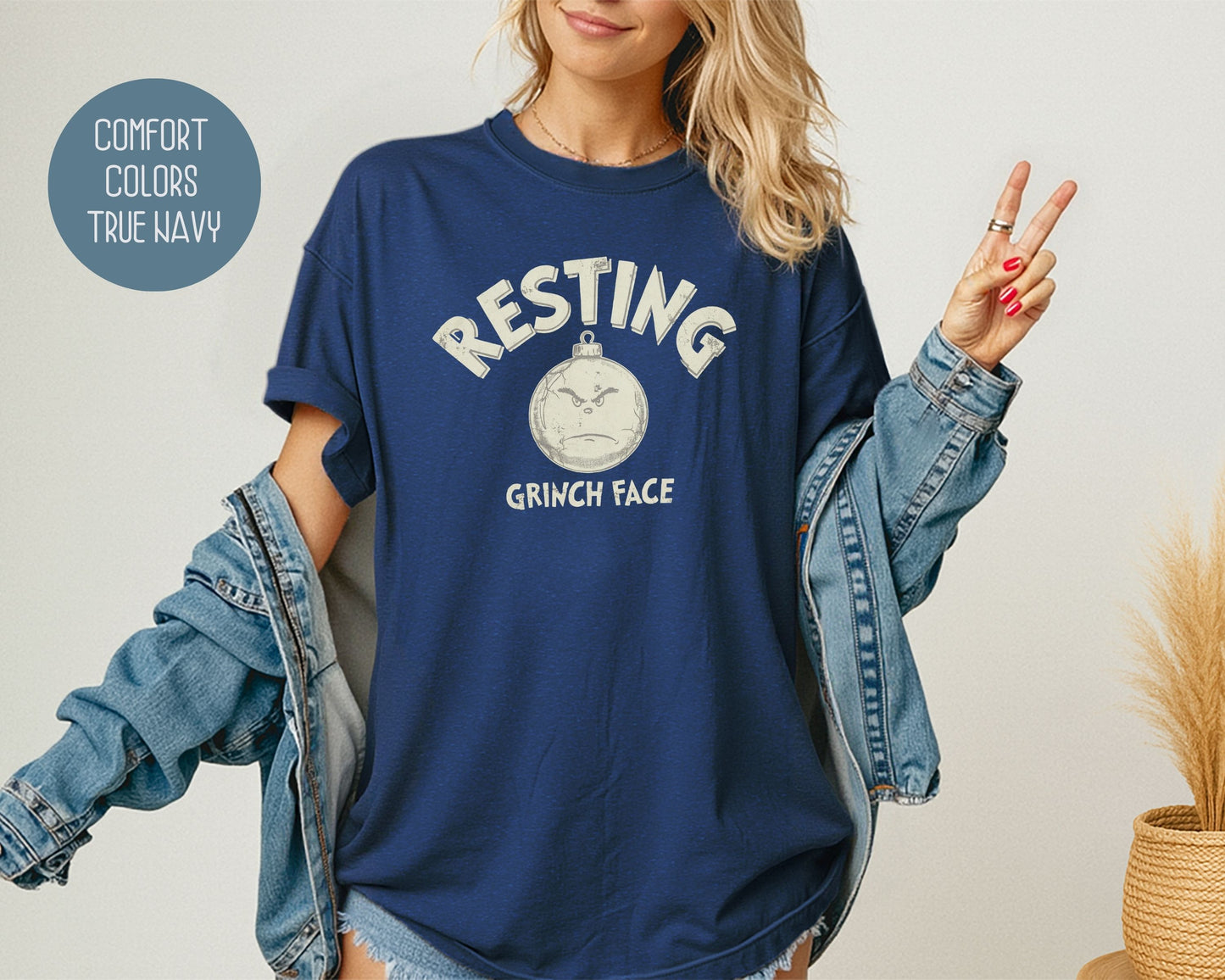 Resting Grinch Face Comfort Colors Shirt T-Shirt  CreativeSpecialTs