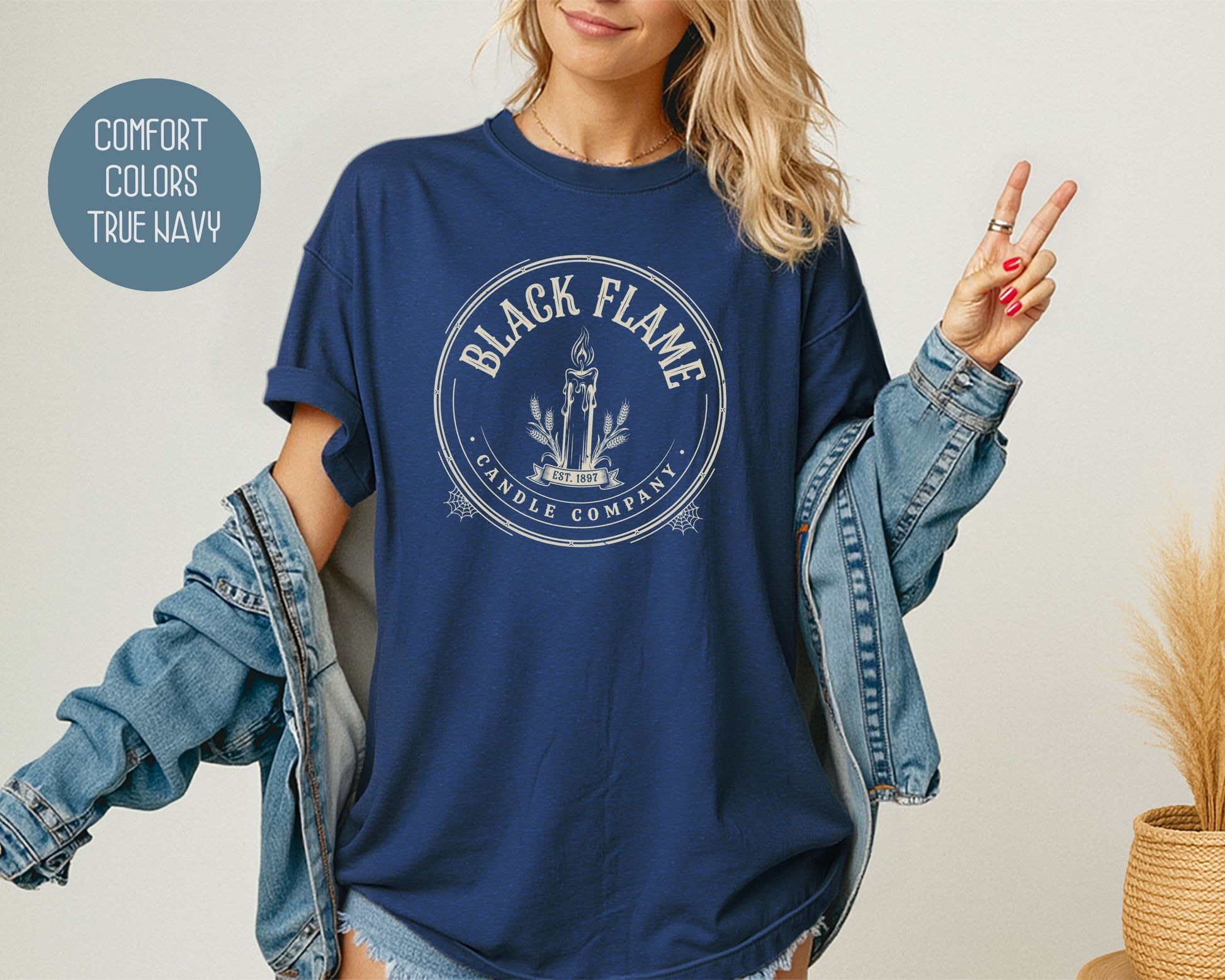 Black Flame Candle Company Comfort Colors Shirt T-Shirt  CreativeSpecialTs