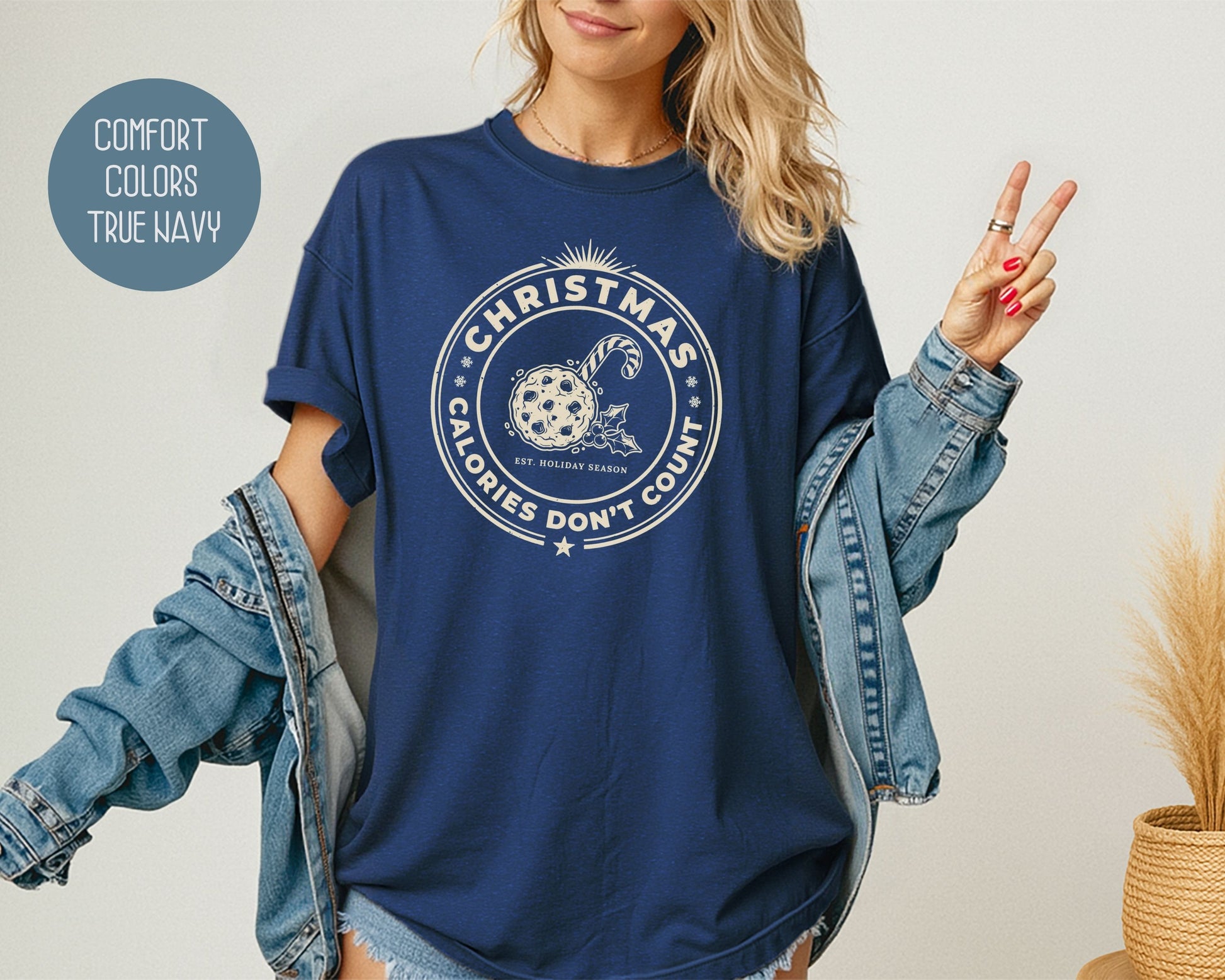 Christmas Calories Don't Count Comfort Colors Shirt T-Shirt  CreativeSpecialTs