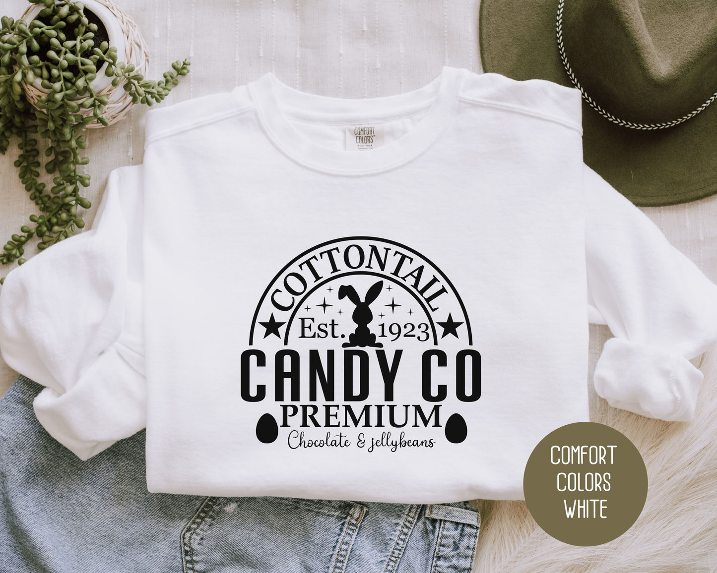 Cottontail Candy Company Easter Comfort Colors Sweatshirt