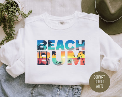 Beach Bum Comfort Colors Sweatshirt Sweatshirt  CreativeSpecialTs
