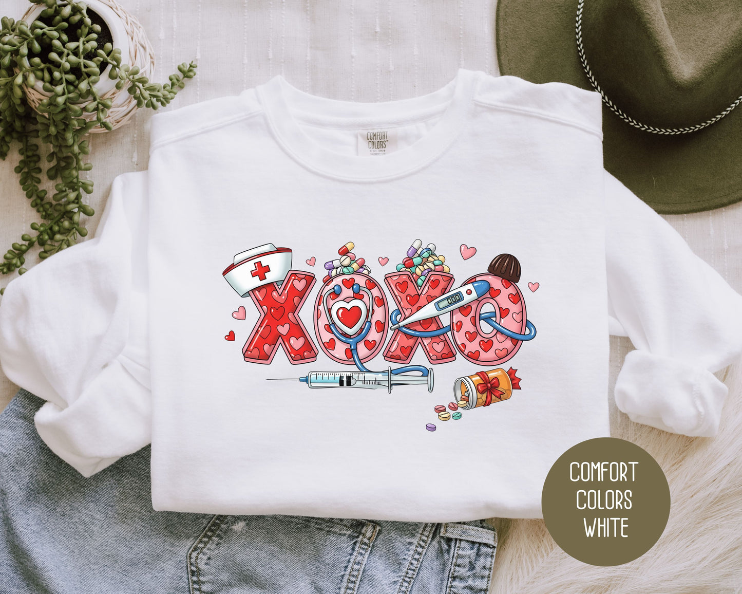 XOXO Nurse Comfort Colors Sweatshirt